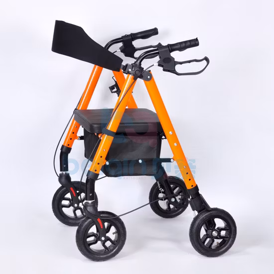 Großhandel Medizinisches Gesundheitswesen Outdoor-Aluminium-Leichtgehhilfe-Rollator für Behinderte